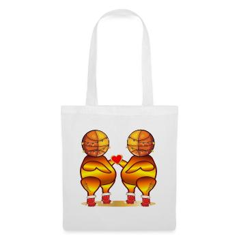 Weihnachten Basketball Brathähnchen Grillen - Stoffbeutel - Weiß - Vorne