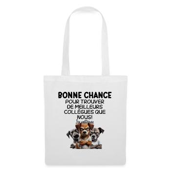Cartoon disgruntled dog trio - Tote Bag - white - Front