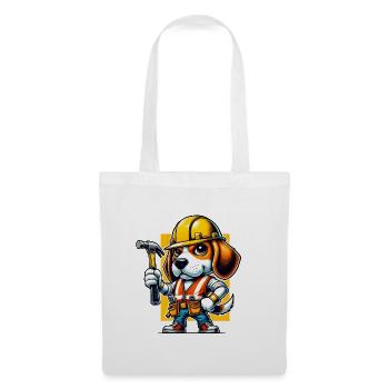 Beagle construction worker - Tote Bag - white - Front