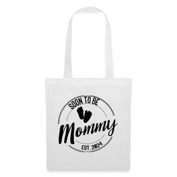 Bientôt maman – Cadeau pour les futures mamans 2024 - Sac en tissu - blanc - Devant