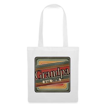 Grandpa Est. 2026 – Cadeau rétro pour les grands-pères - Sac en tissu - blanc - Devant