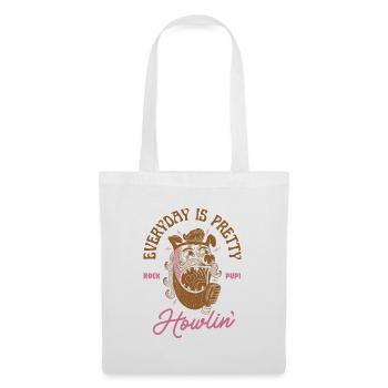 Everyday is Howlin' – Rock’n’Roll Dog - Sac en tissu - blanc - Devant