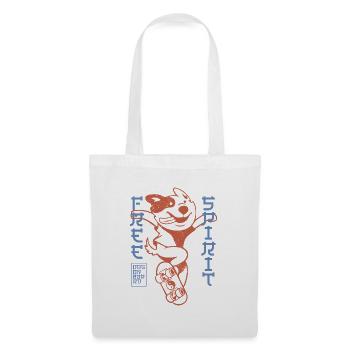 Skater Dog – Japanese Street Style - Tote Bag - white - Front