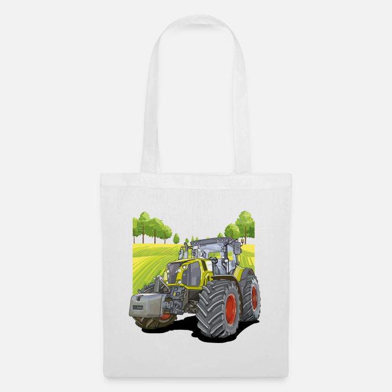 Traktor auf dem Feld - Stoffbeutel - Weiß