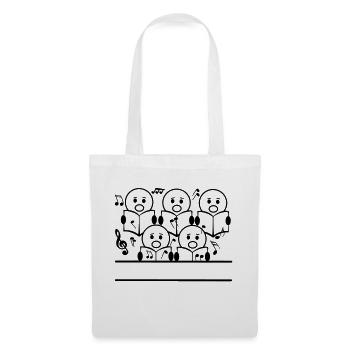 Bannière de chœur - Sac en tissu - blanc - Devant