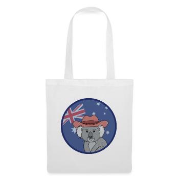 Adorable koala avec le drapeau australien - Sac en tissu - blanc - Devant