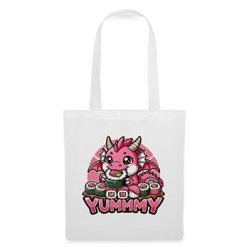Dragon Maki Sushi Yummy Kawaii Cadeau - Sac en tissu - blanc - Devant