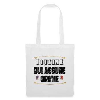 Cousine Qui Assure Grave - Sac en tissu - blanc - Devant