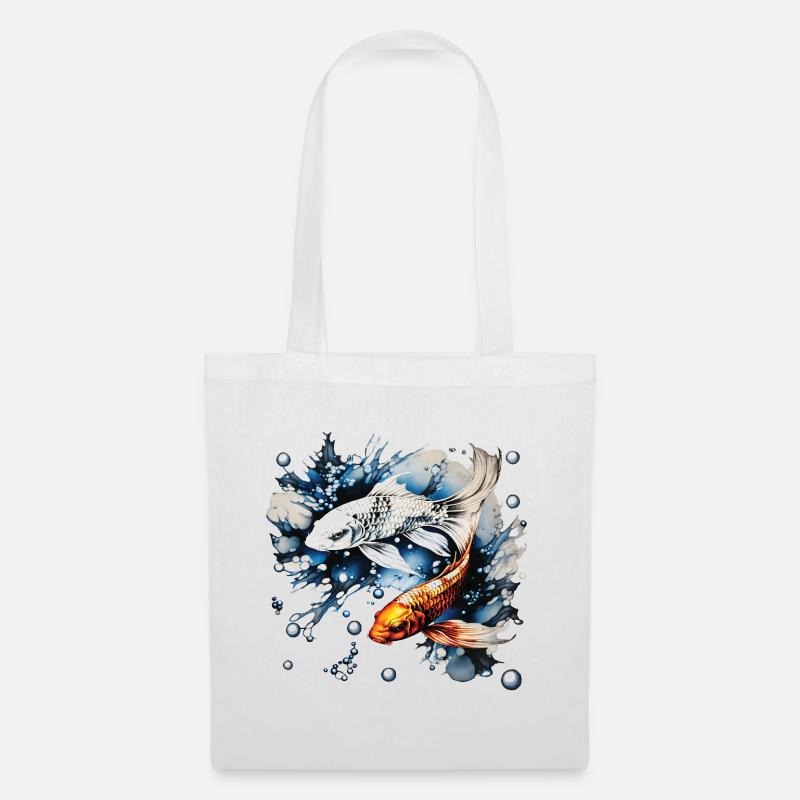 Koifishes and bubbles - Tote Bag - white