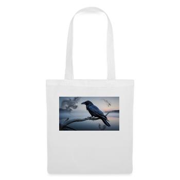 Raven over water with fog / Ravencoininspired - Tote Bag - white - Front