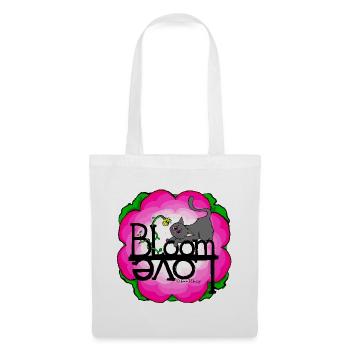 Chat de printemps Amour de printemps - Sac en tissu - blanc - Devant