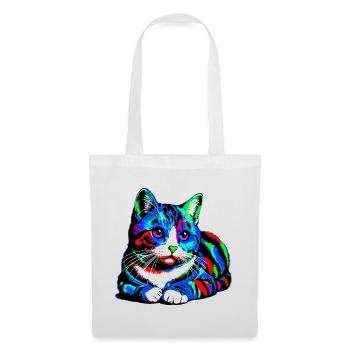 Chat - Sac en tissu - blanc - Devant
