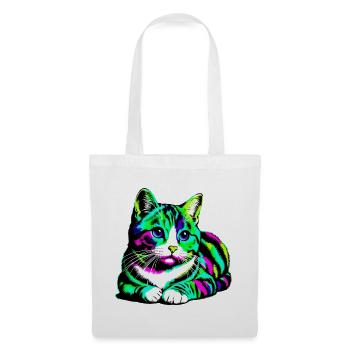 Chat - Sac en tissu - blanc - Devant