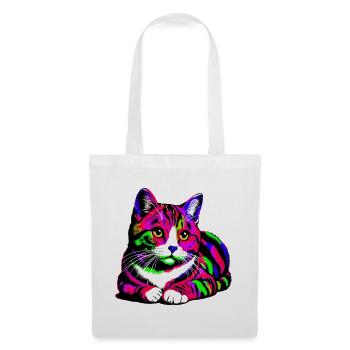 Chat - Sac en tissu - blanc - Devant