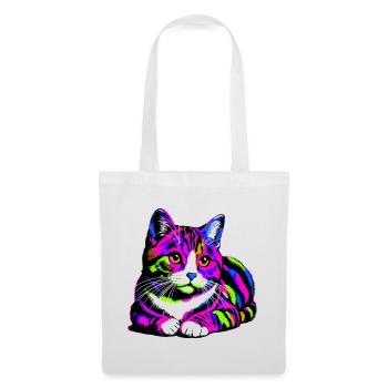 Chat - Sac en tissu - blanc - Devant