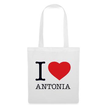I LOVE ANTONIA - Tote Bag - white - Front