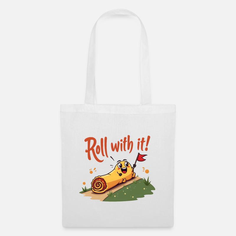 Roll With It Egg Roll - Tote Bag - white