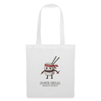 Sushi Ninja - Maître des Rolls - Sac en tissu - blanc - Devant