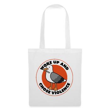 Gangster Seagull – Street Art Vibes - Sac en tissu - blanc - Devant