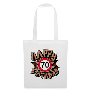 70th Birthday , Happy 70th Birthday Gift (25) - Tote Bag - white - Front