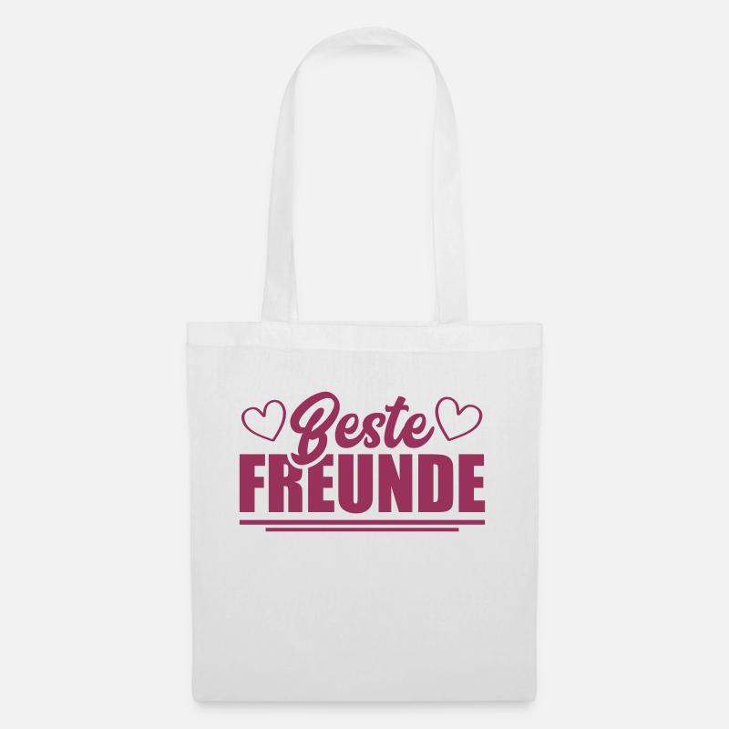 beste freunde - Stoffbeutel - Weiß
