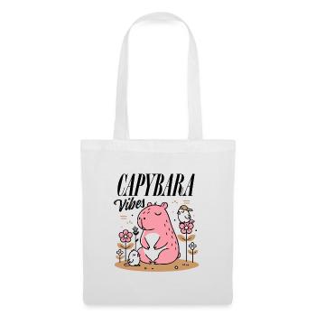 Capybara détendu avec des amis - Sac en tissu - blanc - Devant