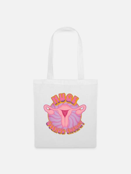 Huge Uterus Energy – Power & Empowerment - Stoffbeutel - Weiß