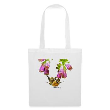 Mosaïque d’abeilles avec effet réaliste - Sac en tissu - blanc - Devant