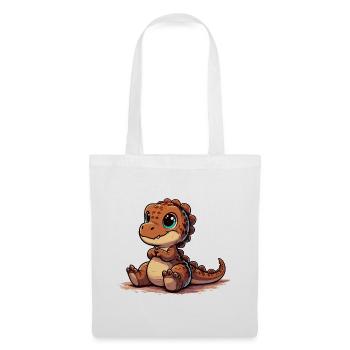 T-Rex süß Baby Dino Baby Dinobaby Geschenk - Stoffbeutel - Weiß - Vorne