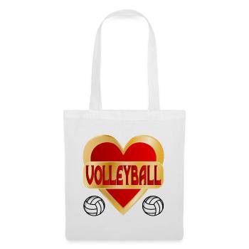 HERZ HOBBY VOLLEYBALL - Stoffbeutel - Weiß - Vorne