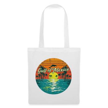 Golf von Mexiko Strand Palmen Sommerferien tshirt - Stoffbeutel - Weiß - Vorne