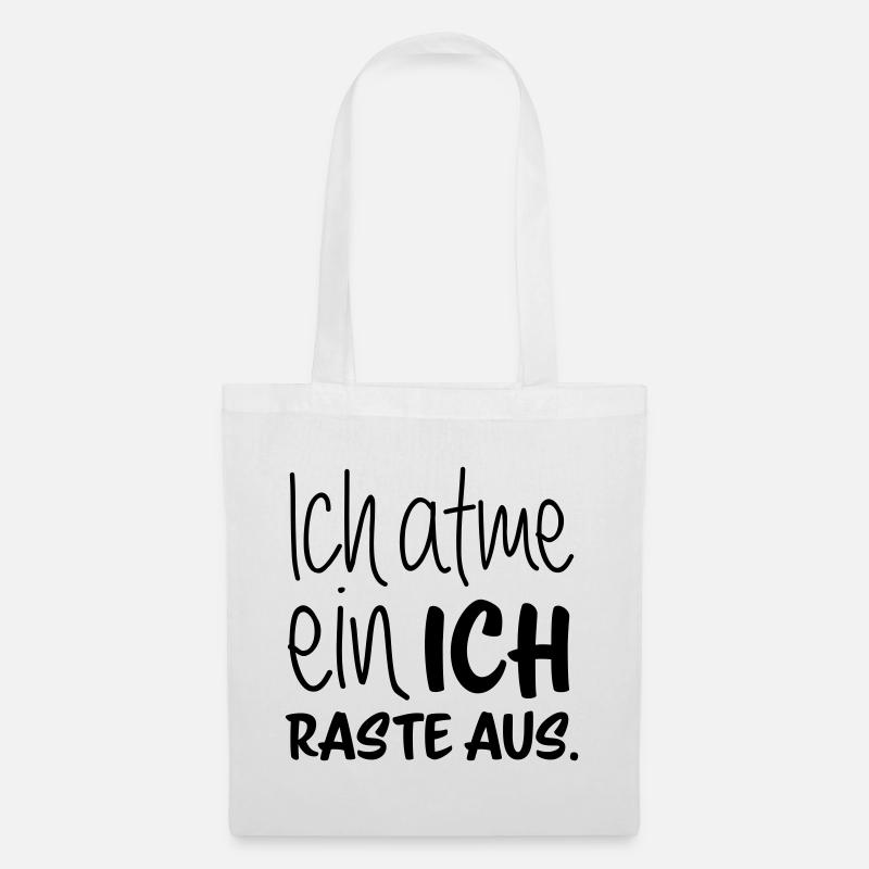 Ich atme ein - ich raste aus - Stoffbeutel - Weiß