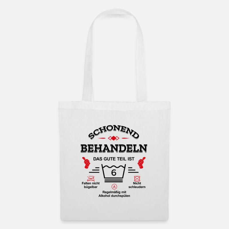 SCHONEND BEHANDELN 6 JAHR GEBURTSTAG KIND - Stoffbeutel - Weiß