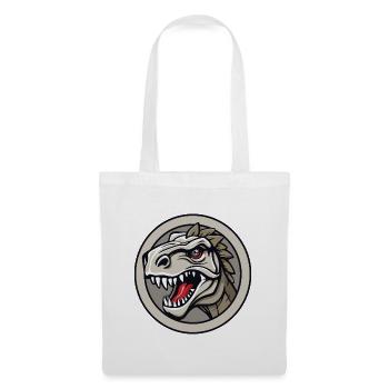 La tête d’un dinosaure à l’allure dangereuse. - Sac en tissu - blanc - Devant
