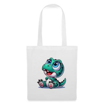 Dinobaby Babydino T Rex 4 Design - Sac en tissu - blanc - Devant