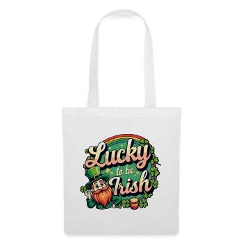 Lucky to be Irish – St. Patrick's Day Leprechaun - Tote Bag - white - Front