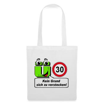 30e anniversaire, plus de 30 ans Aucune raison de se cacher - Sac en tissu - blanc - Devant