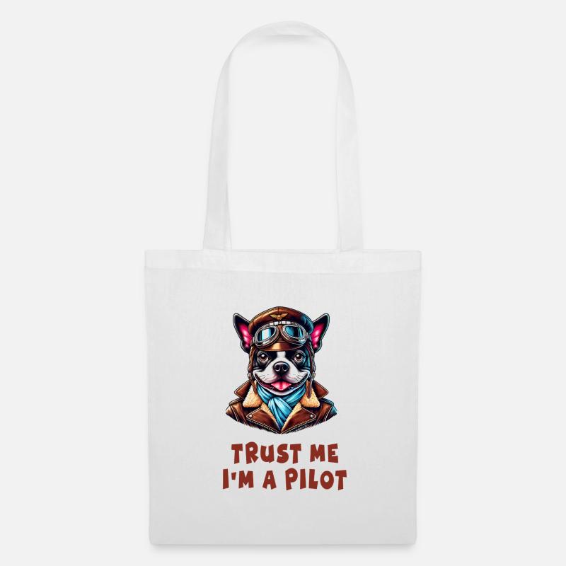 Trust Me, I'm a Pilot - Stoffbeutel - Weiß