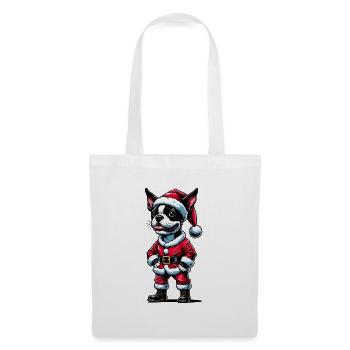 Bostie Weihnachtsmann - Stoffbeutel - Weiß - Vorne