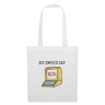 Retro Funny Computer Sagt Nein - Geeky Tech Nerd - Tote Bag - white - Front