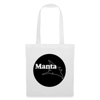 Raies, Raies Manta, Bouton Manta, Autocollants - Sac en tissu - blanc - Devant