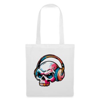 Colored Skull Illustration - Tote Bag - white - Front