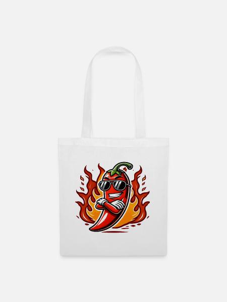 Coole Chili - Stoffbeutel - Weiß