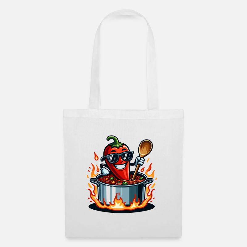 Cuisiner avec le feu - Sac en tissu - blanc
