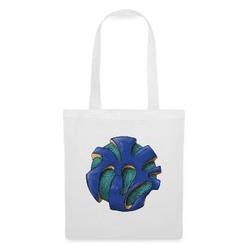 Blue Orb Frond Abstract Pattern - Tote Bag - white - Front