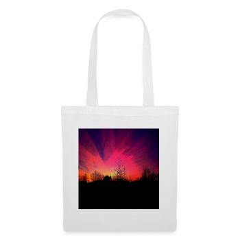 Sonnenuntergang Violett Abendrot Poster - Stoffbeutel - Weiß - Vorne