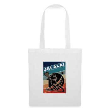 Retro Jai Alai – Élégance et Vitesse - Sac en tissu - blanc - Devant