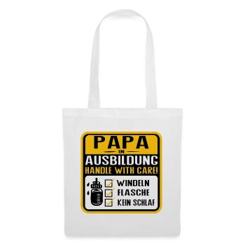 Papa in Ausbildung Baby Humor Design - Stoffbeutel - Weiß - Vorne