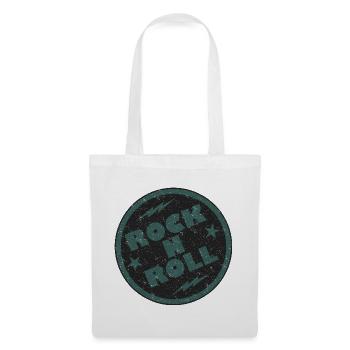 Retro Rock and Roll Abzeichen Design - Stoffbeutel - Weiß - Vorne