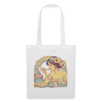 Pelmeni schöne Frau Art Nouveau Grazie Geschenk - Stoffbeutel - Weiß - Vorne